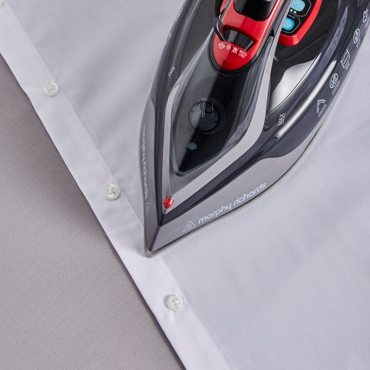 Morphy Richards Power Steam Elite 302012 3000 Watt Iron -Red / Black - Ironing shirt
